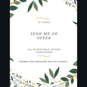 Hit the offer button to send a price you like!